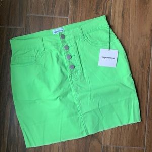 NWT Superdown Neon Green Skirt